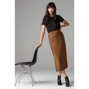 The Reversible Satin Midi Skirt
